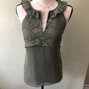 Banana republic ruffle blouse